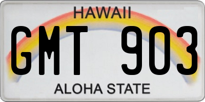 HI license plate GMT903