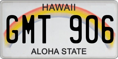 HI license plate GMT906