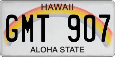 HI license plate GMT907