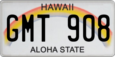 HI license plate GMT908