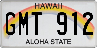 HI license plate GMT912