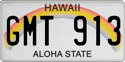 HI license plate GMT913