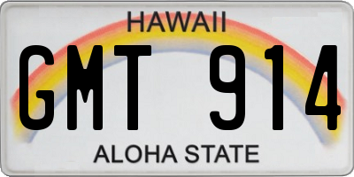 HI license plate GMT914