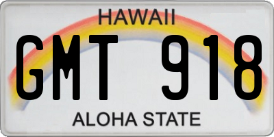 HI license plate GMT918