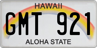 HI license plate GMT921