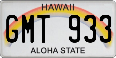 HI license plate GMT933