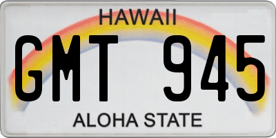 HI license plate GMT945