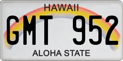 HI license plate GMT952