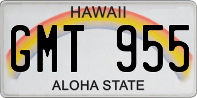 HI license plate GMT955