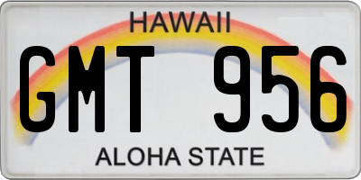 HI license plate GMT956