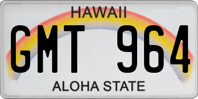HI license plate GMT964
