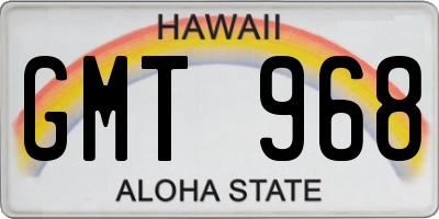 HI license plate GMT968
