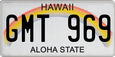 HI license plate GMT969