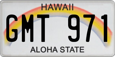 HI license plate GMT971