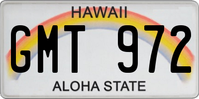 HI license plate GMT972