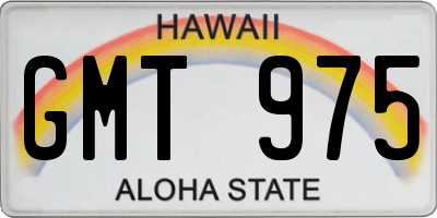 HI license plate GMT975