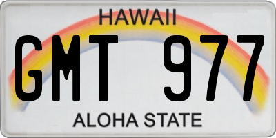 HI license plate GMT977