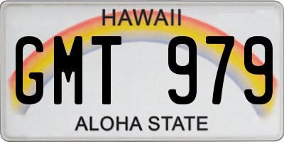 HI license plate GMT979