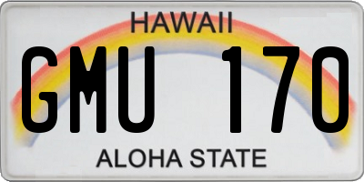 HI license plate GMU170