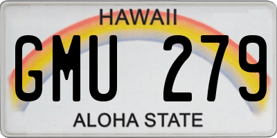 HI license plate GMU279