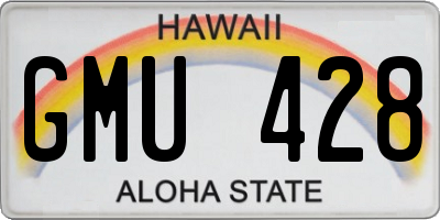 HI license plate GMU428