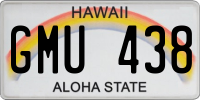 HI license plate GMU438