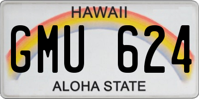 HI license plate GMU624
