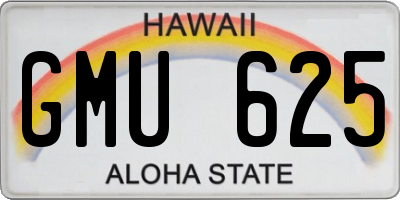 HI license plate GMU625