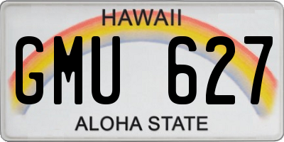 HI license plate GMU627