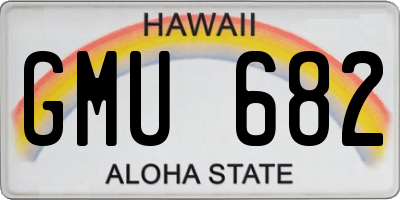 HI license plate GMU682