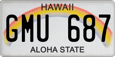 HI license plate GMU687