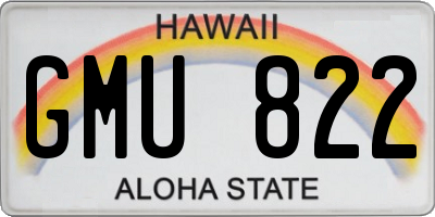 HI license plate GMU822