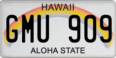 HI license plate GMU909