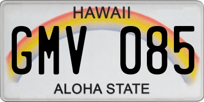HI license plate GMV085