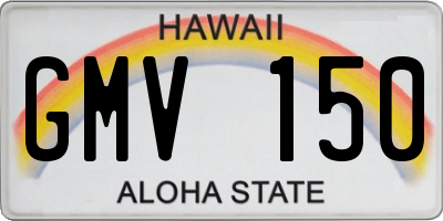 HI license plate GMV150