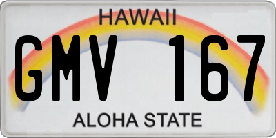HI license plate GMV167