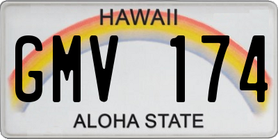 HI license plate GMV174