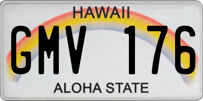 HI license plate GMV176