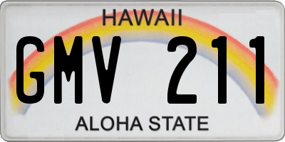HI license plate GMV211