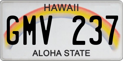 HI license plate GMV237