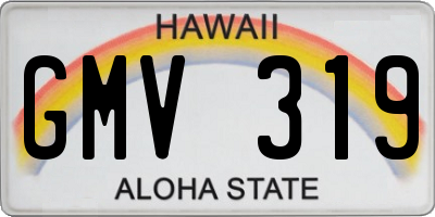 HI license plate GMV319
