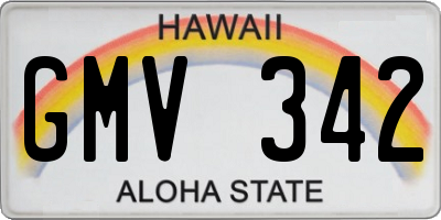 HI license plate GMV342