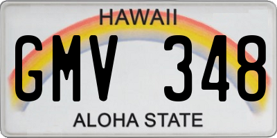 HI license plate GMV348