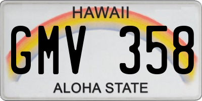 HI license plate GMV358