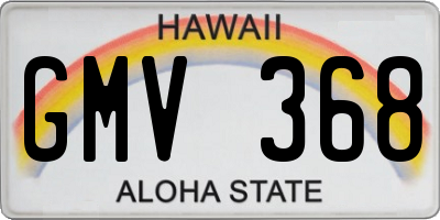 HI license plate GMV368