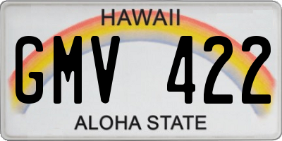 HI license plate GMV422