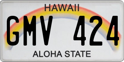 HI license plate GMV424