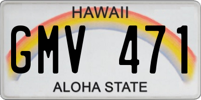 HI license plate GMV471