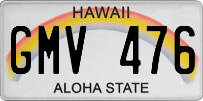 HI license plate GMV476