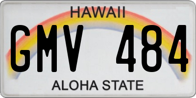 HI license plate GMV484